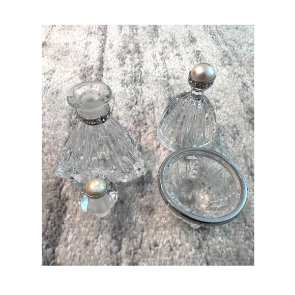 Lenox Diamonds & Pearl Crystal Egg & Perfume Bottle - Picture 3 of 5